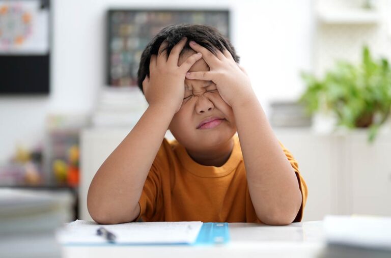 Frustrated student doesn't want to read assignment